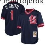 Børn St. Louis Cardinals MLB Trøjer Ozzie Smith Mitchell & Ness Navy Cooperstown Collection Mesh Batting Practice