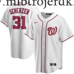 Børn Washington Nationals MLB Trøjer Max Scherzer  Hvid Hjemme Player