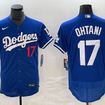 Mænd LA Dodgers Trøjer Shohei Ohtani 17 Blå