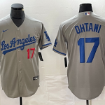 Mænd Los Angeles Dodgers Trøjer Shohei Ohtani 17 Grå