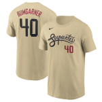 Mænd Arizona Diamondbacks MLB Trøje Madison Bumgarner #40 Guld Med Navn Og Nummer