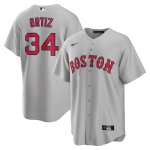 Mænd Boston Red Sox MLB Trøje David Ortiz Grå Road Player Name
